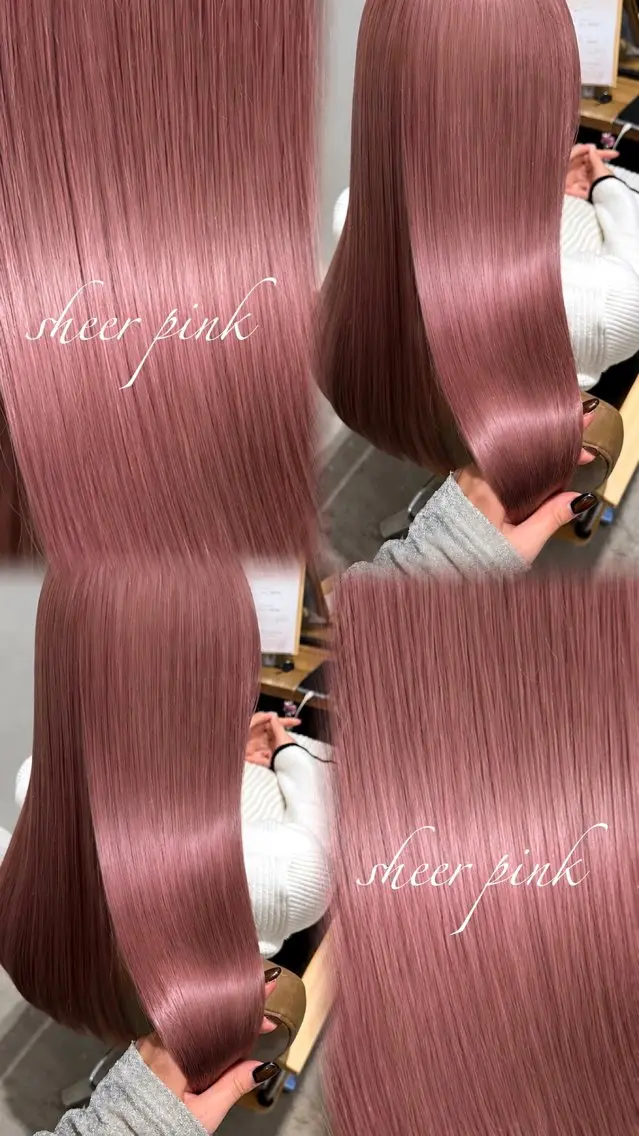 カラー ブリーチ カット ヘアカラー トリートメント ヘッドスパ むく。/顔周りカット /髪質改善ストレートのヘアスタイル