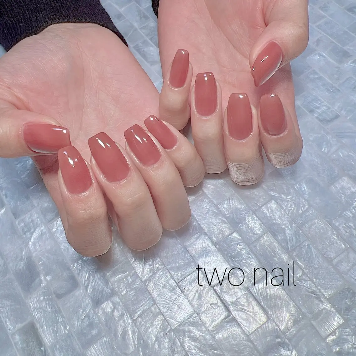 ネイル ネイルチップ ホワイト ハンドネイル two nailのネイルデザイン
