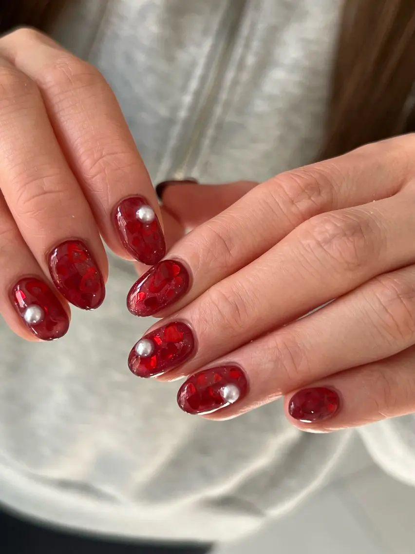 ネイル 持ち込み バレンタイン ハンドネイル ハンドケア Charme. NOBUKOのネイルデザイン