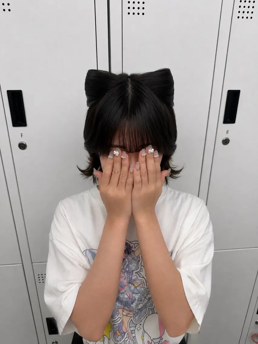 ミディアム 横浜　エクステ🎀 カラー／ルナのヘアスタイル