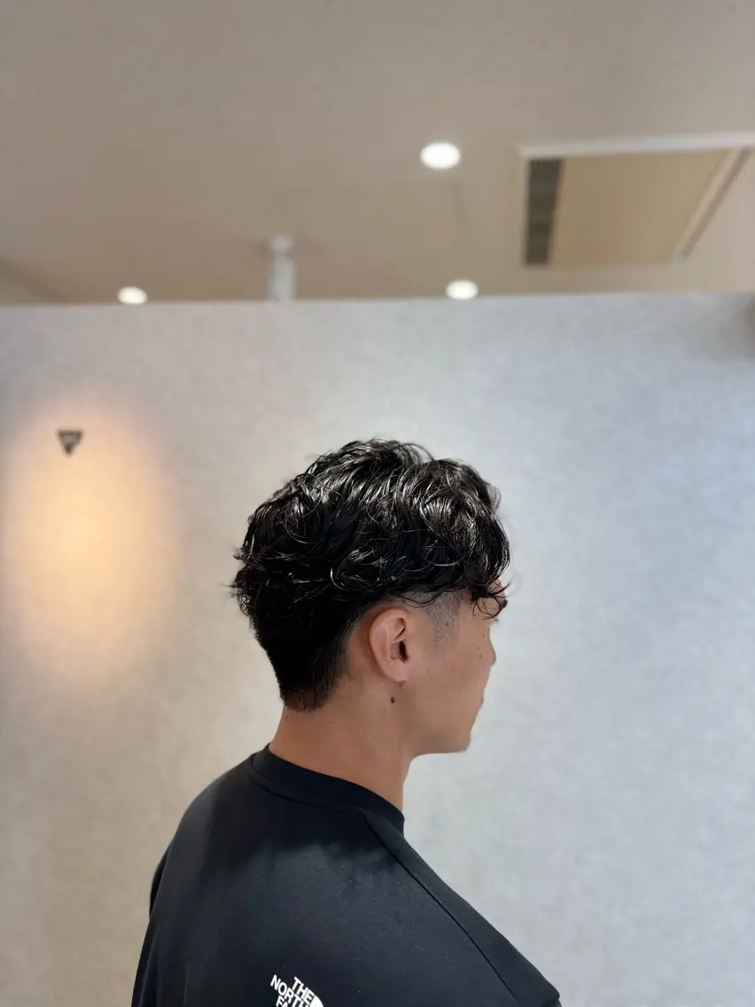 メンズカット＋パーマ＋炭酸クレンジングの写真