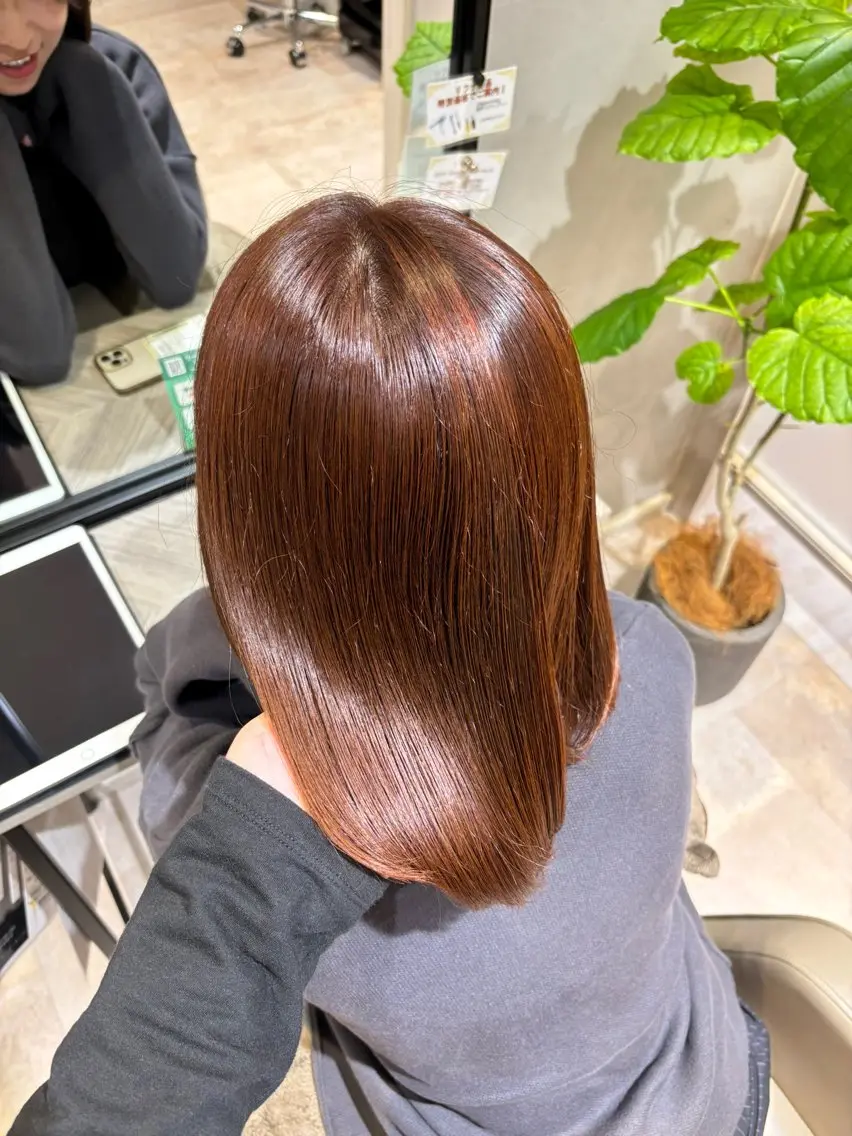 ミディアム カット ヘアカラー トリートメント ヘッドスパ 宮橋 珠凜のヘアスタイル