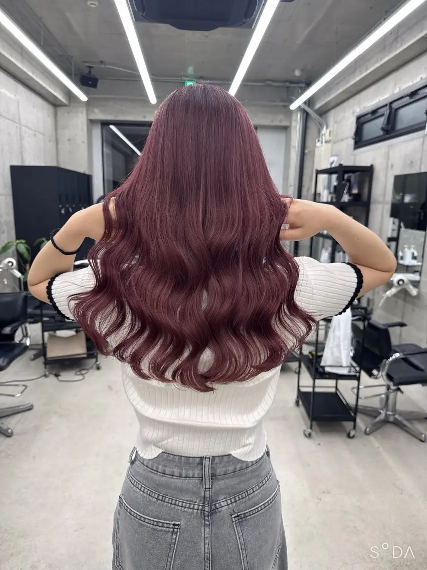カラー ヘアカラー Asami／名古屋／ ハイトーン／デザインのヘアスタイル