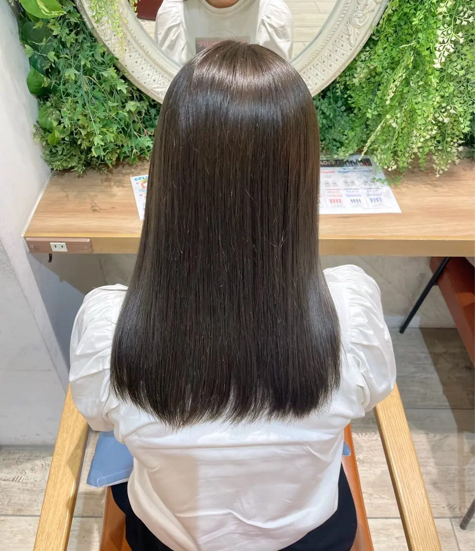 ミディアム カラー 透明感カラー ヘアカラー トリートメント 横浜パーマ🌐ボブ✨ 暖色カラーもえかのヘアスタイル