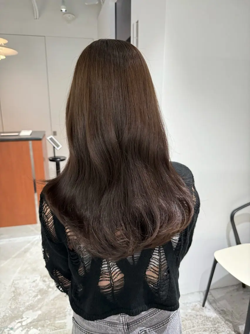 カラー ヘアカラー トリートメント ヘアセット 秋永 鈴のヘアスタイル