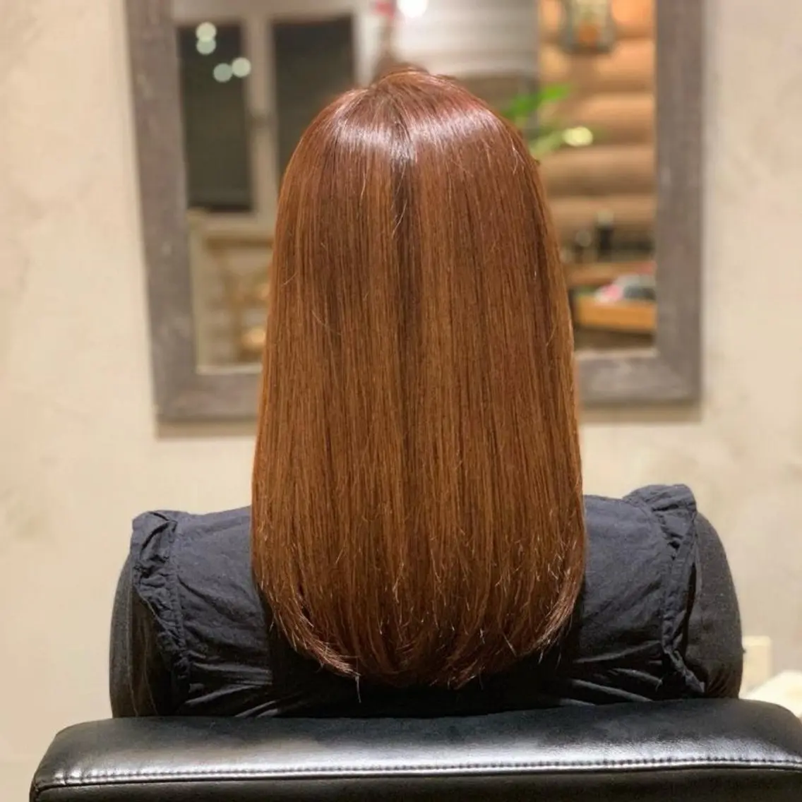 ミディアム カラー ヘアカラー 辻 里奈のヘアスタイル