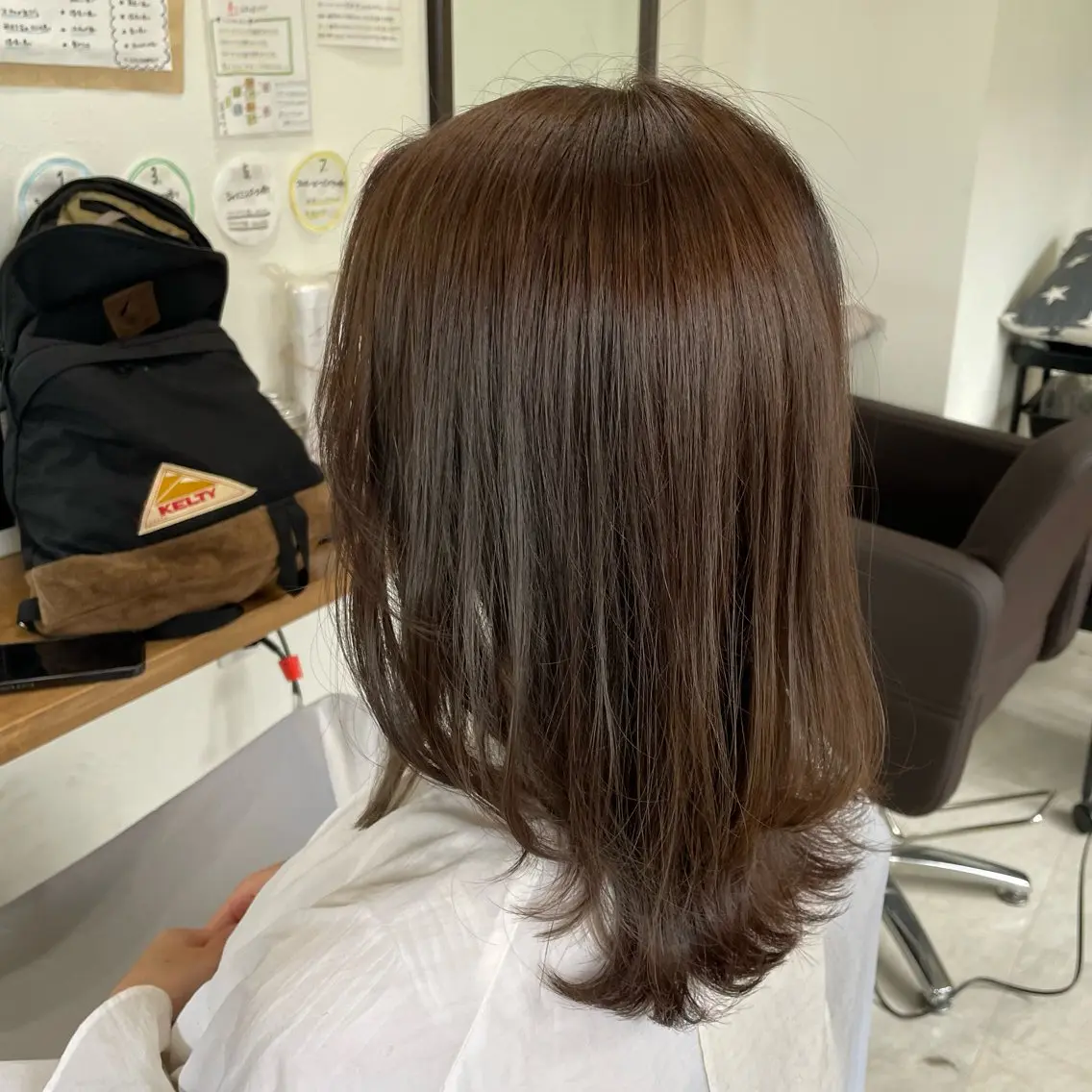セミロング 飯島 成美のヘアスタイル