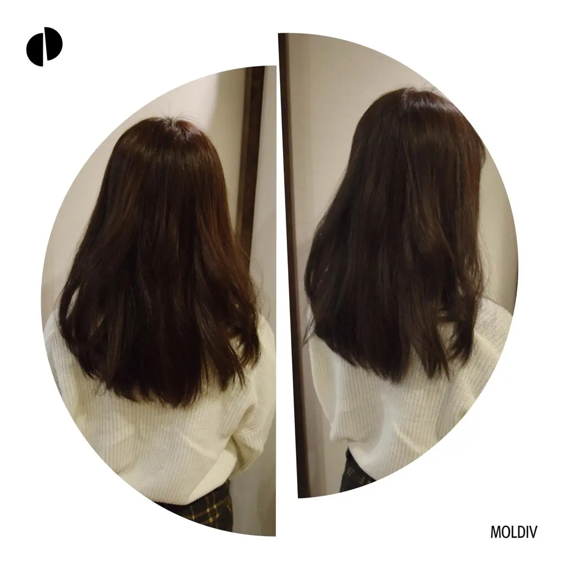 セミロング カラー ネイビーカラー ✨縮毛矯正✨髪質改善 ナカシマ ユミのヘアスタイル