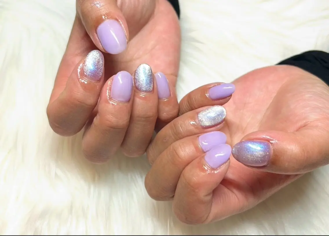ネイル オーロラネイル マグネットネイル パステルネイル 頑張る女性の味方✴︎ M.i nail ♡のネイルデザイン