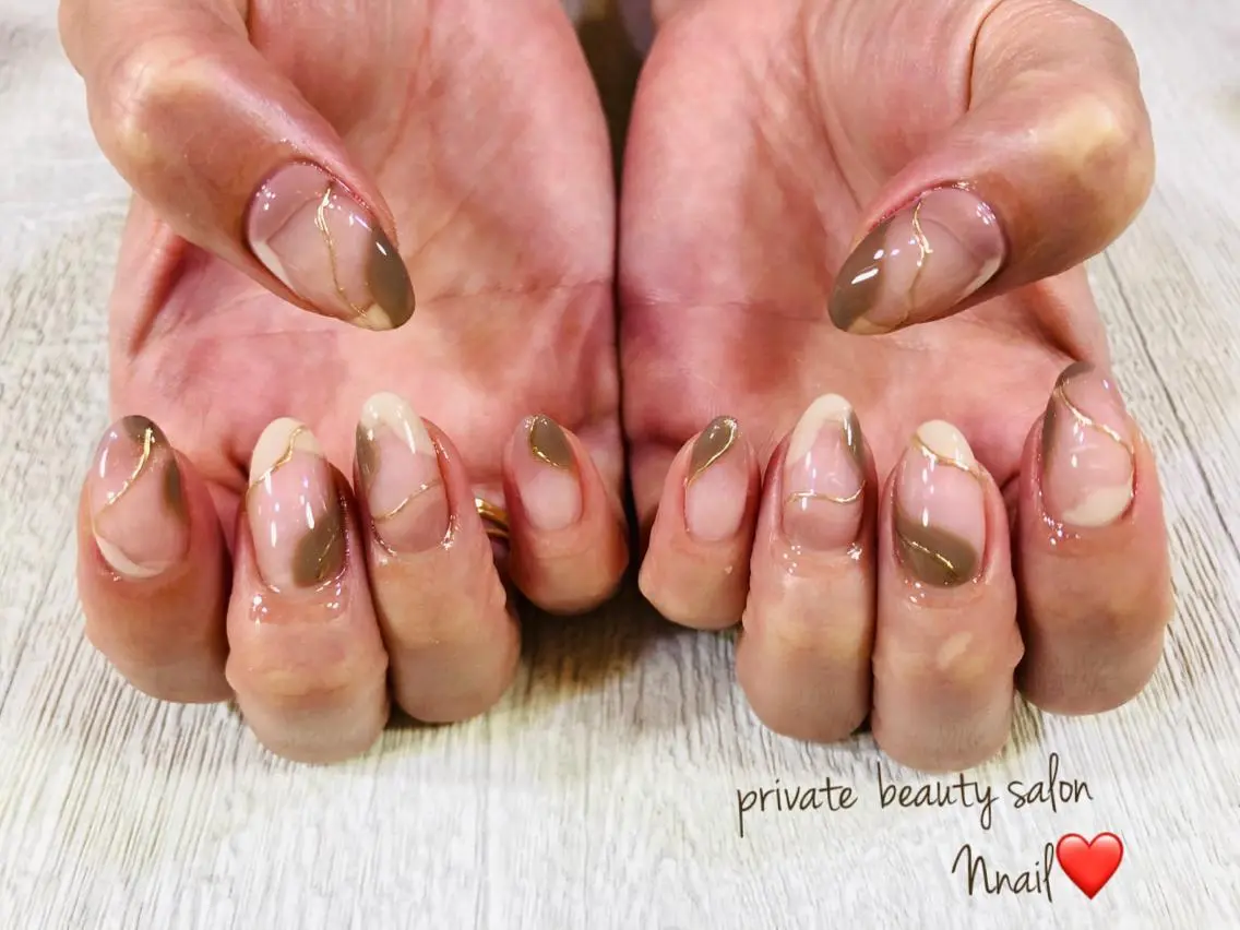 ネイル アートネイル 持ち込み 🌿Nnail🌿 プライベートサロンのネイルデザイン