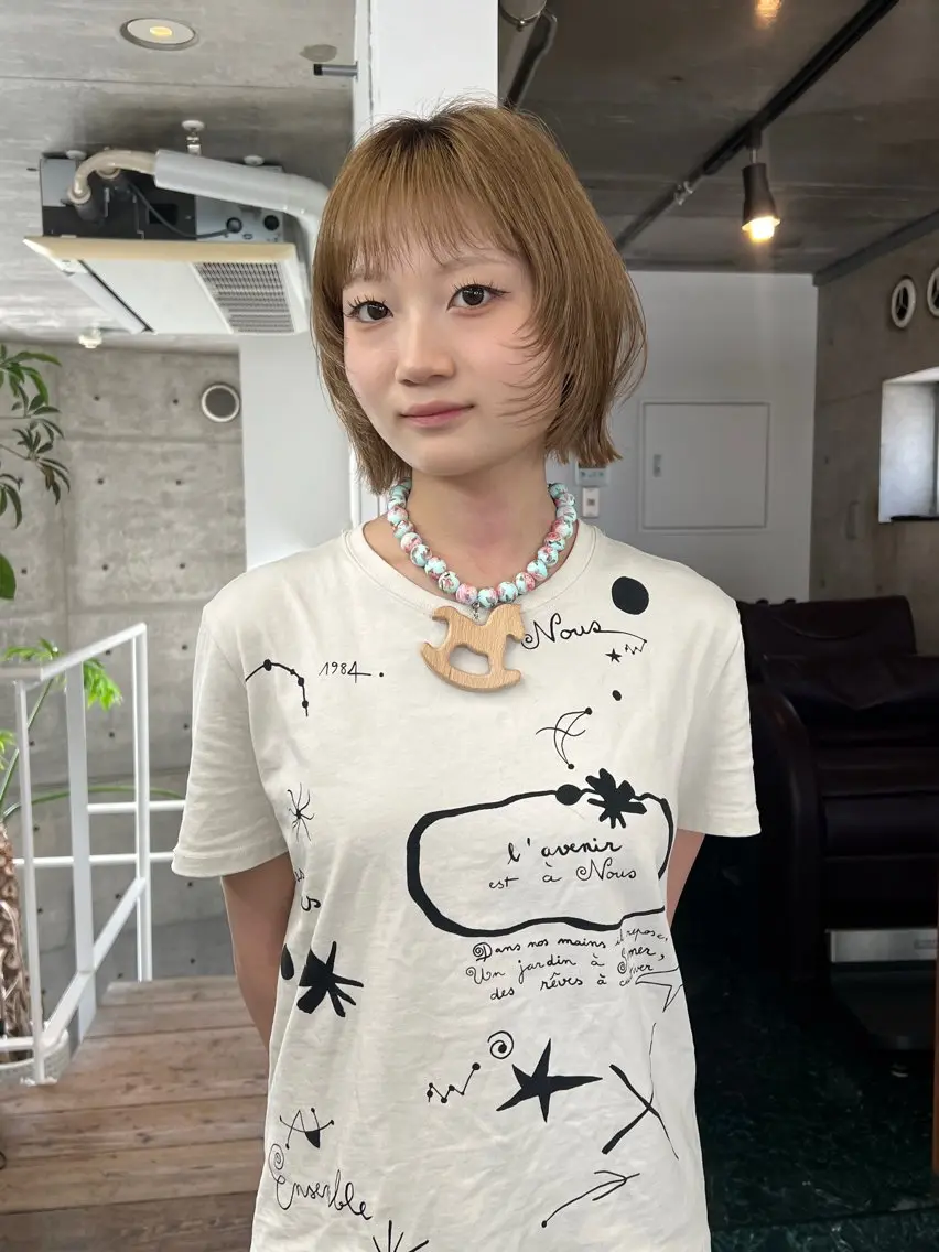 ショート カット nene 暖色/艶感カラー🥯のヘアスタイル