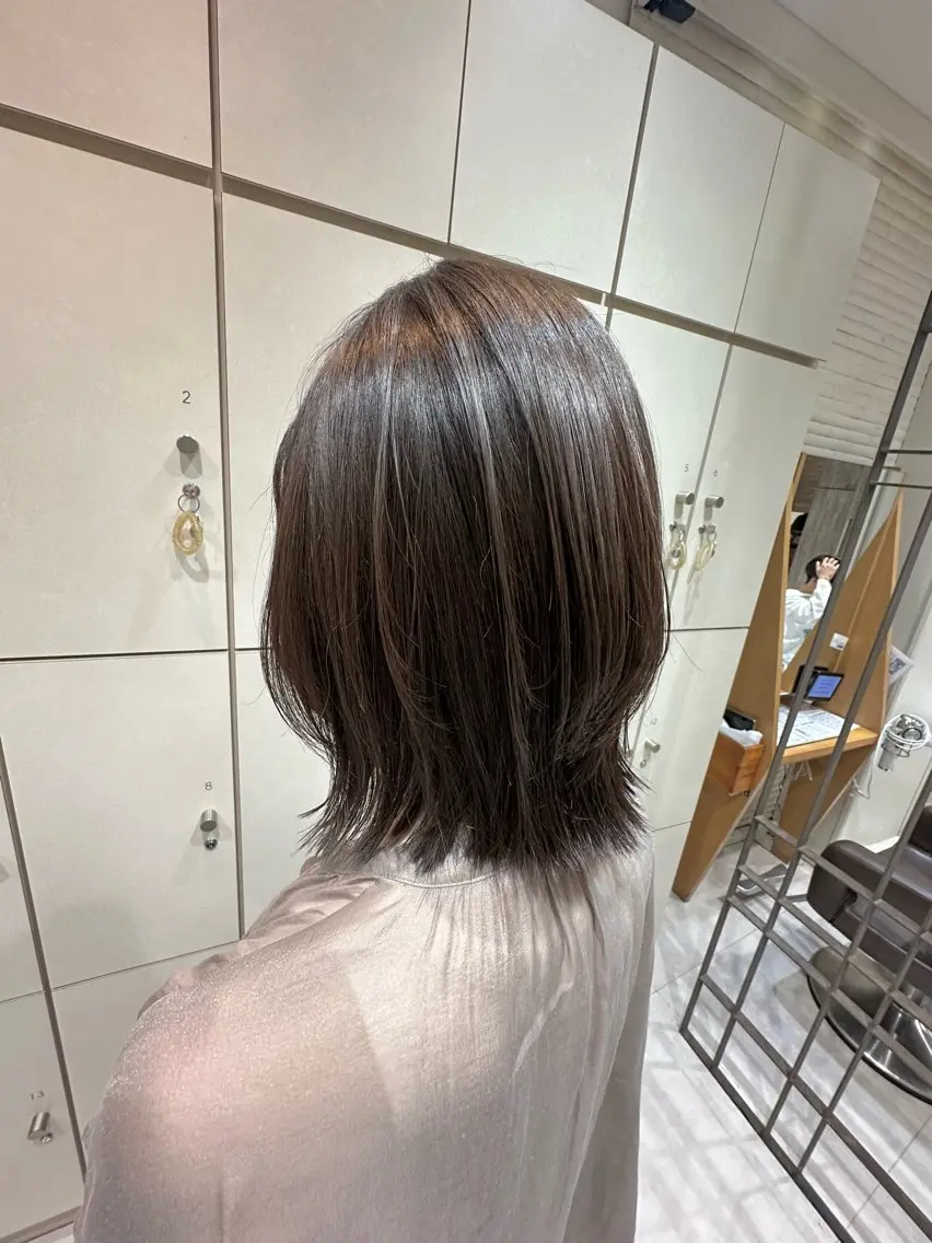 ミディアム カット ヘアカラー トリートメント 美髪矯正/渡辺 りんのヘアスタイル