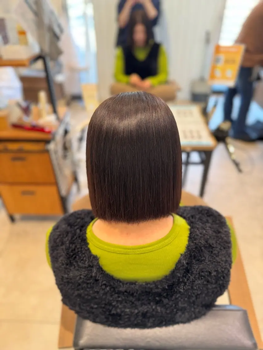 ミディアム メンズストレート⭐️ 髪質改善カラー⭐️のヘアスタイル
