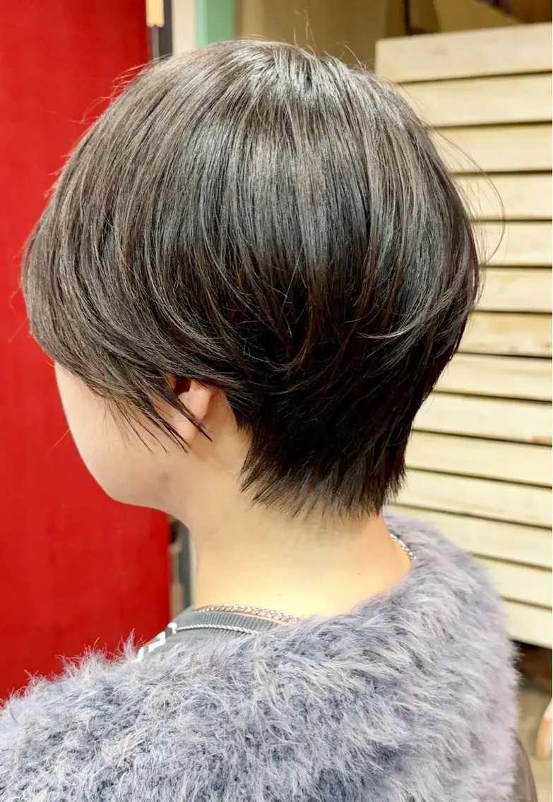ショート カット ヘアカラー ドライ カット✂️髪質改善のヘアスタイル