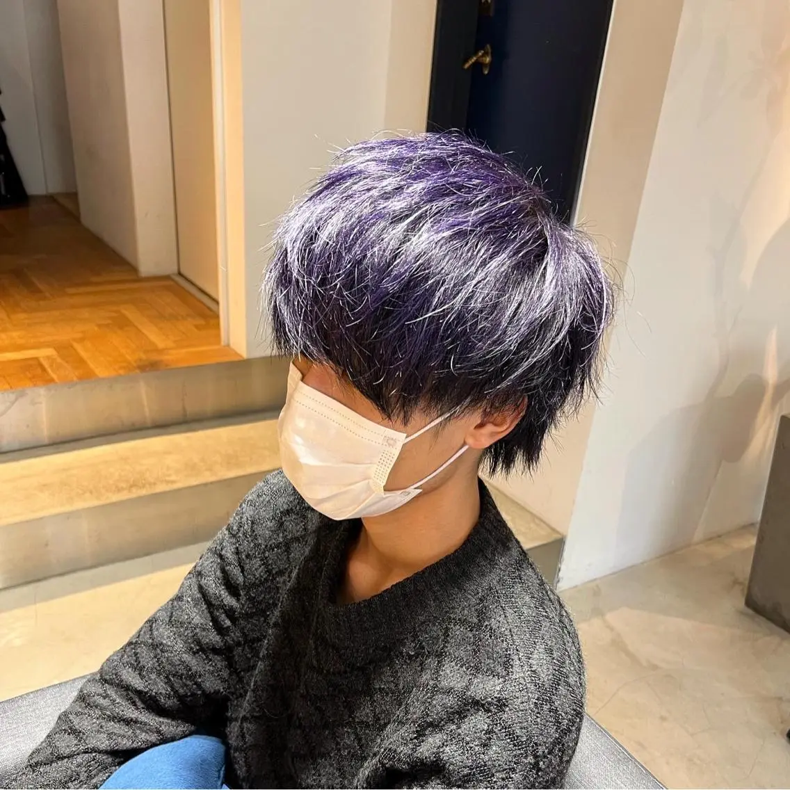 カラー メンズ バイオレットカラー カット ヘアカラー トリートメント メンズ専門 井藤 雅也のヘアスタイル