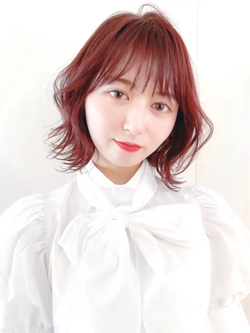 ミディアム カラー カット ヘアカラー トリートメント Say. Reeのヘアスタイル