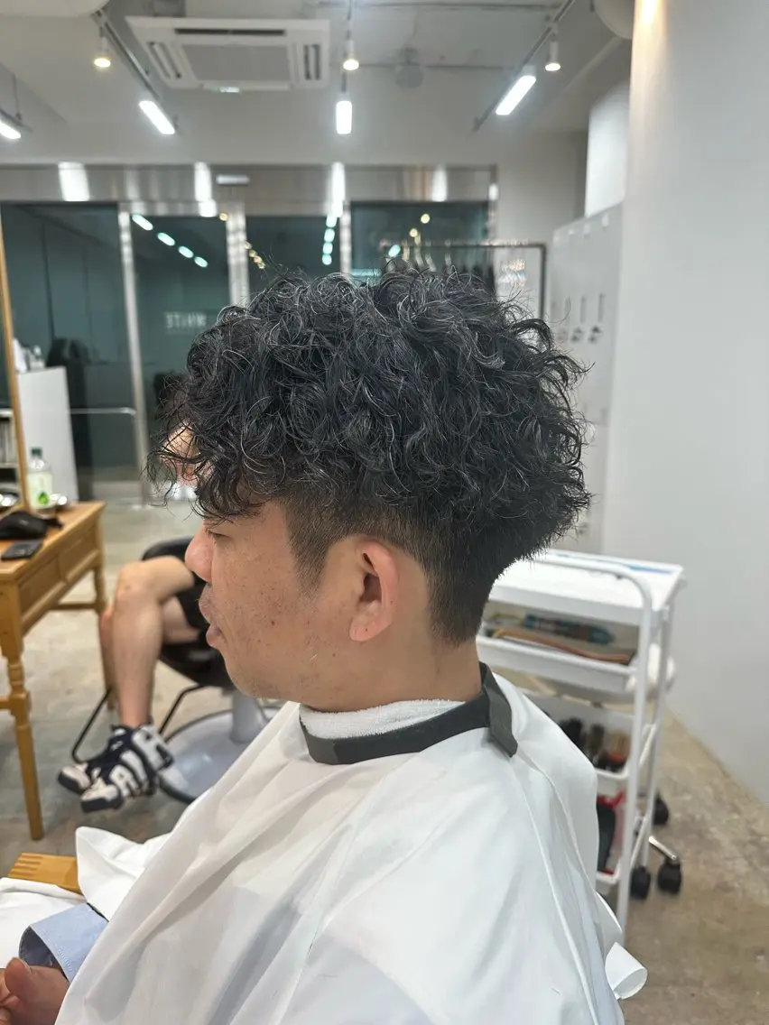 パーマ メンズ カット パーマ 伊藤 郁弥のヘアスタイル