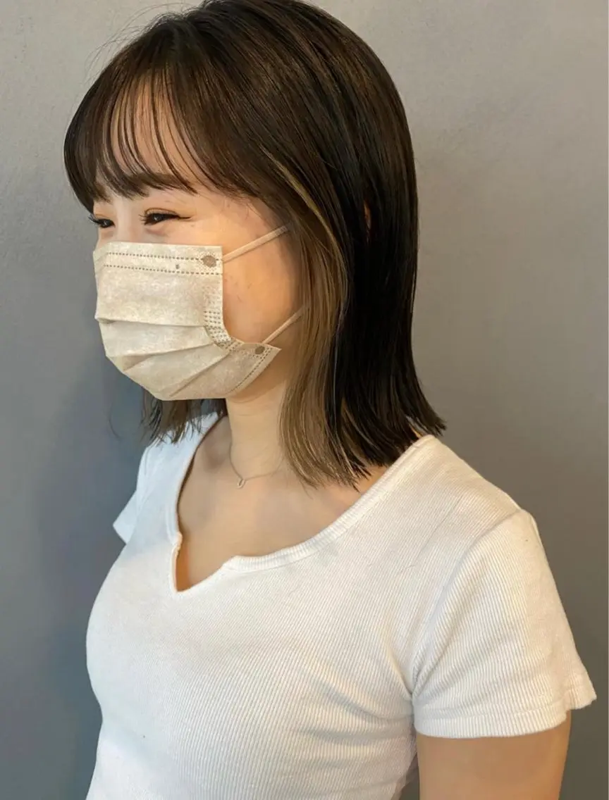 ミディアム カラー インナーカラー 三谷はるな /名古屋/本山のヘアスタイル