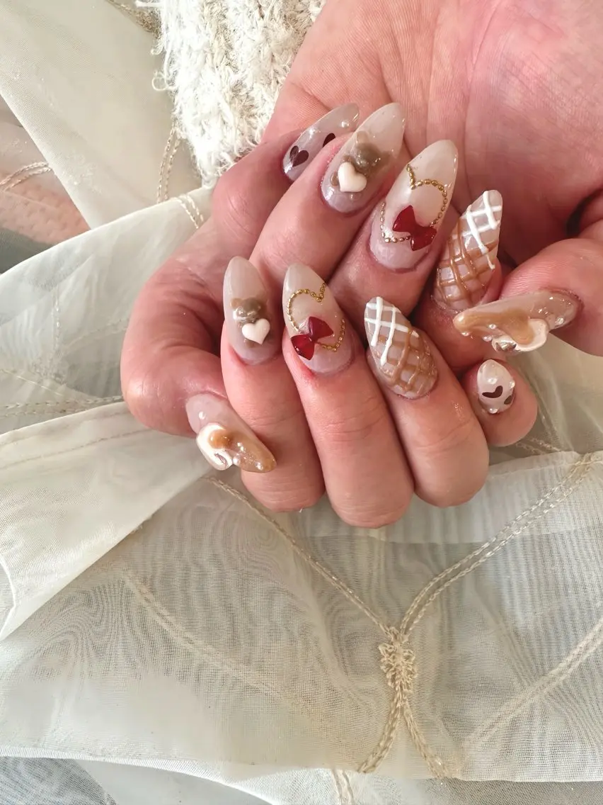 ネイル バレンタイン ハンドネイル private. nailsalonのネイルデザイン