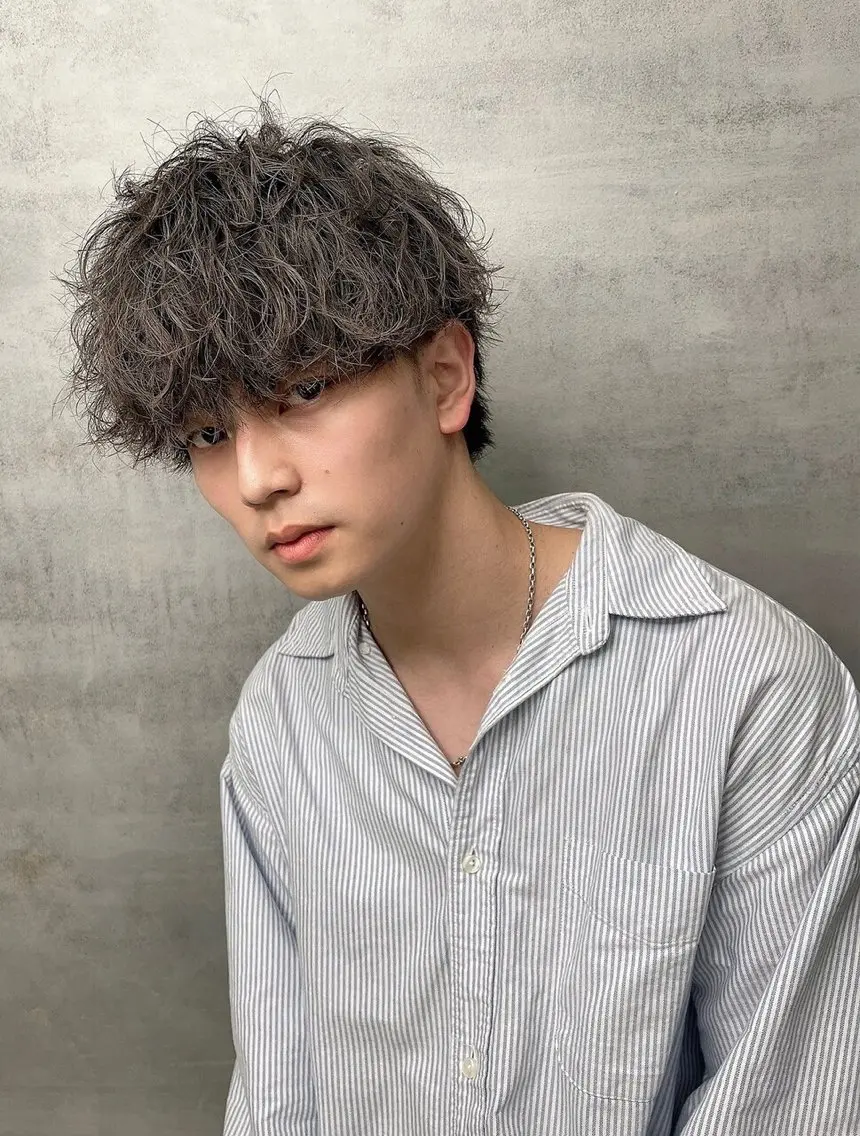 パーマ メンズ 韓国風ヘア🧚‍♂️ マツパ🧼はるのヘアスタイル
