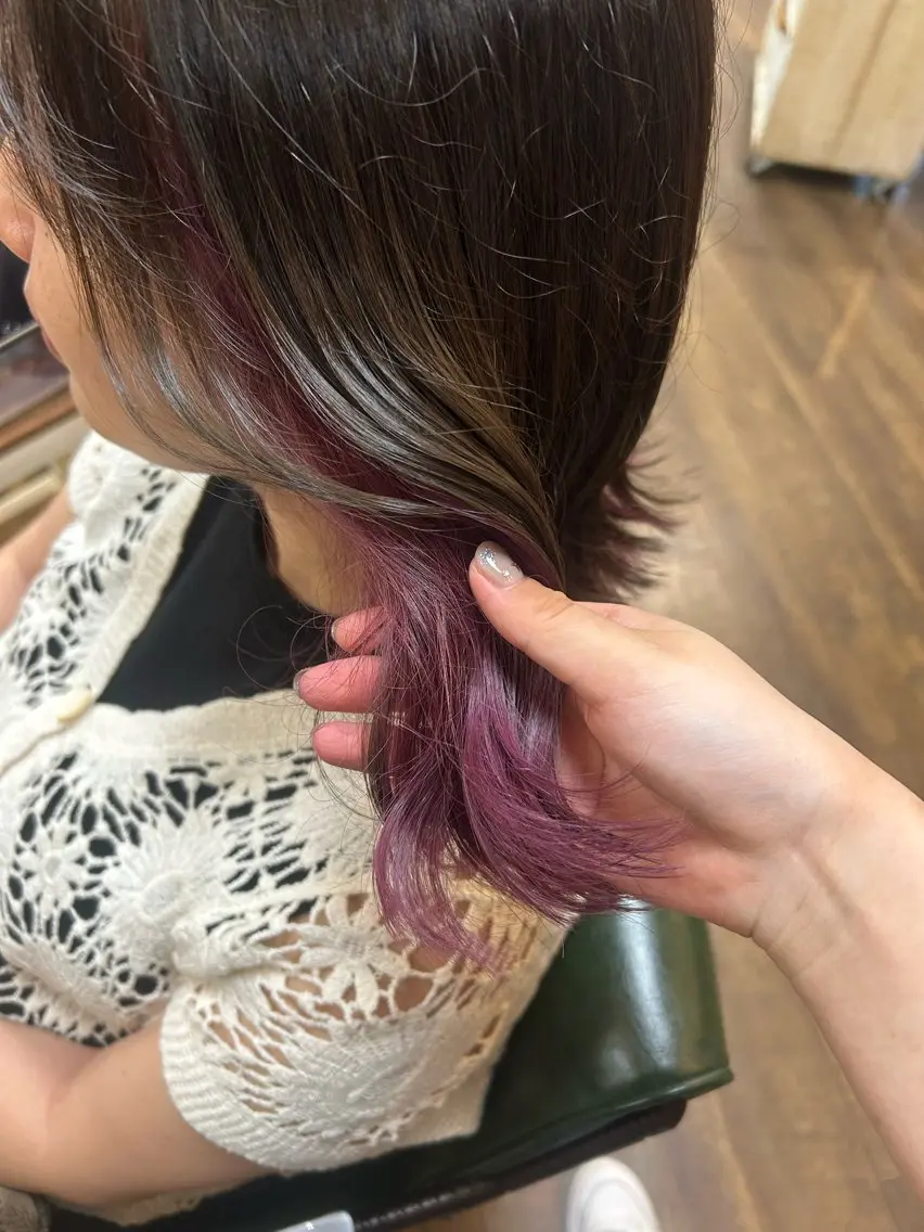ミディアム カラー ピンクカラー 徳永　髪質改善 カラー🪄💫のヘアスタイル