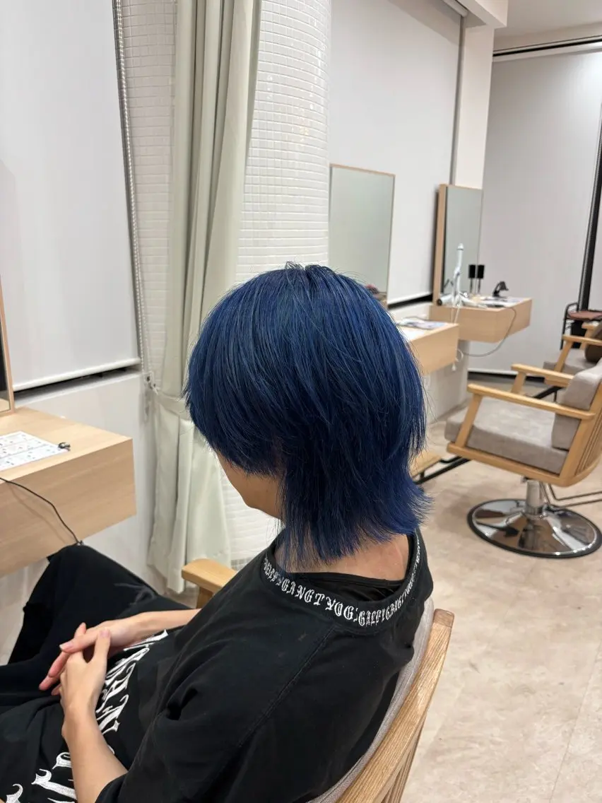 ミディアム カラー メンズ カット ヘアカラー 大瀧 聖也 /パーマ/艶髪カラーのヘアスタイル