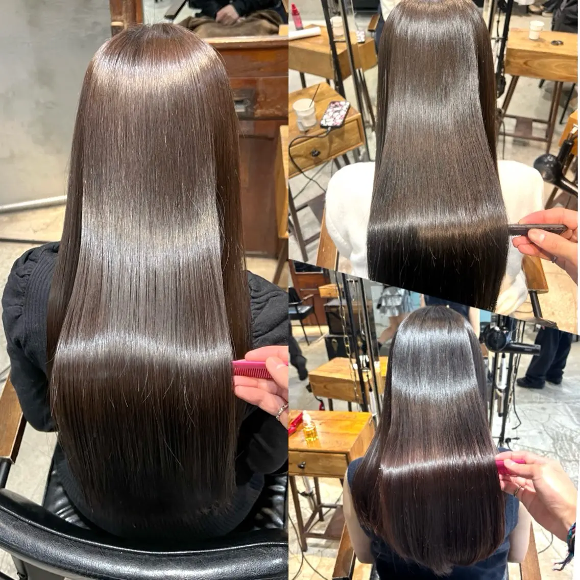 ロング カラー ヘアアレンジ カット ヘアカラー 縮毛矯正 トリートメント レイヤー/艶髪矯正 🪐takushiのヘアスタイル