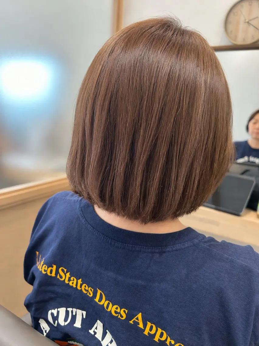 セミロング カラー ボルドーカラー ラベンダーカラー 髪質改善 カット ヘアカラー トリートメント ヘッドスパ 久木原 ゆりのヘアスタイル