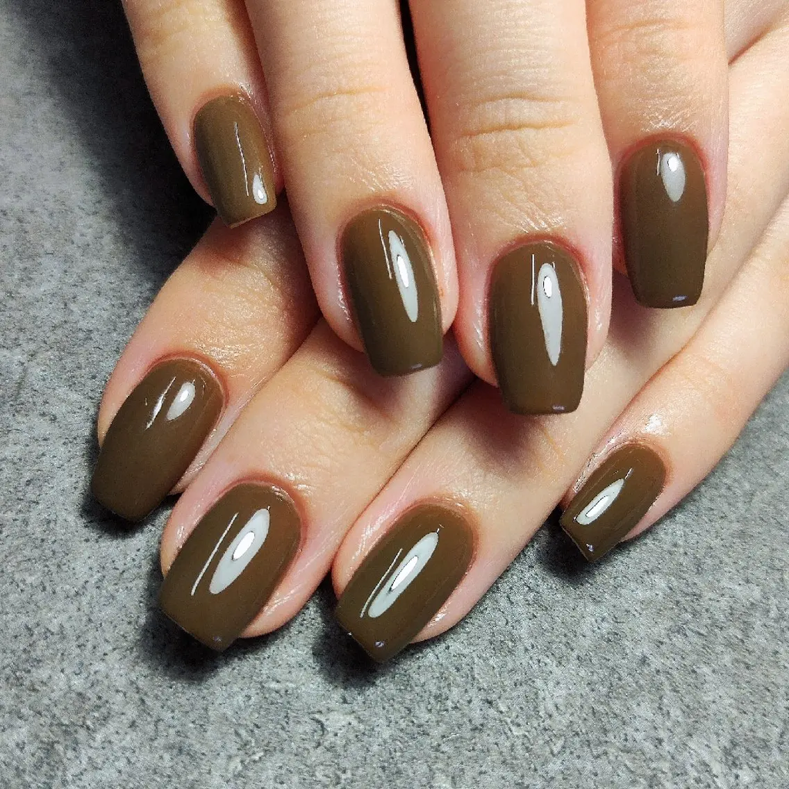 ネイル ブラウン ハンドネイル 個人サロン saltnailのネイルデザイン
