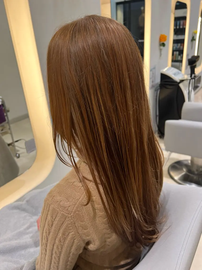 ミディアム カラー パーマ ヘアカラー 堀井 凌平のヘアスタイル