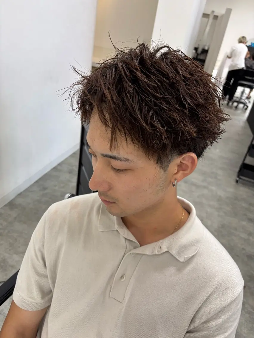 パーマ メンズ メンズパーマ 西嶋 大凱のヘアスタイル
