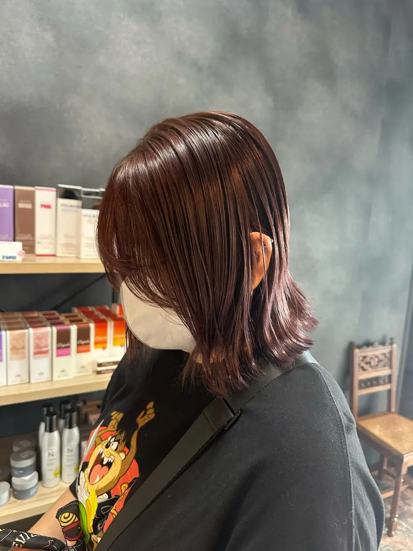 セミロング ヘアカラー トリートメント 坂庭 美夢のヘアスタイル