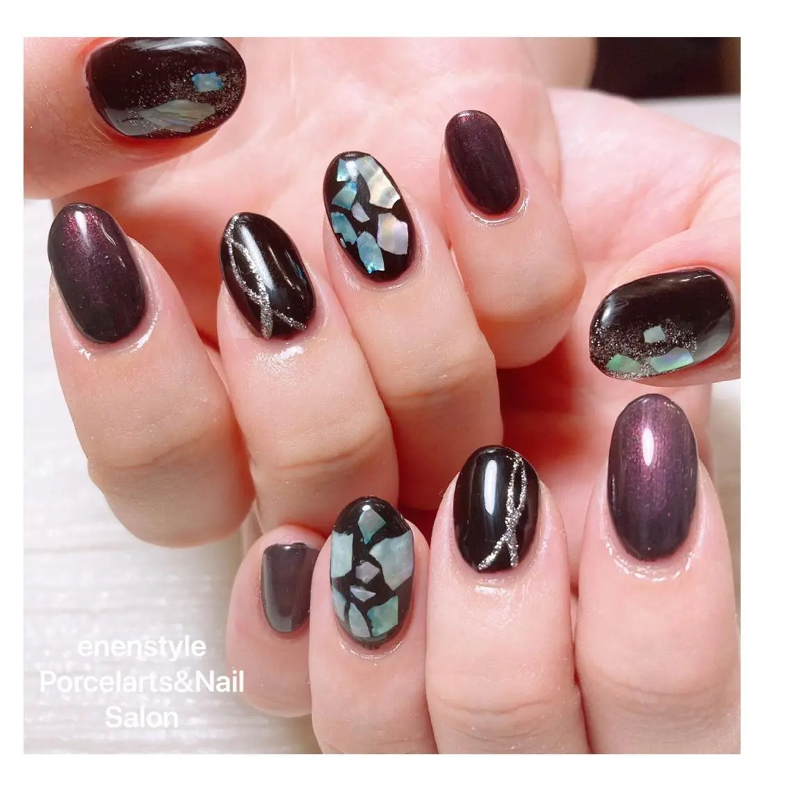 ミディアム ネイル 🐾enen style 🐾のネイルデザイン
