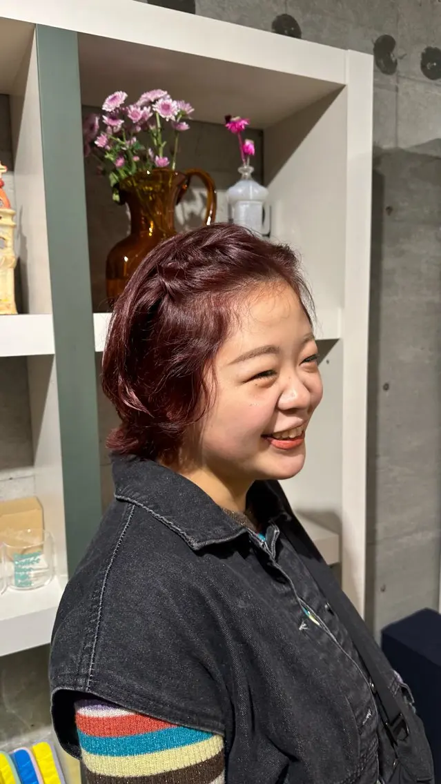 カラー ブリーチ ブリーチなしカラー ヘアカラー Deguchi Momokaのヘアスタイル