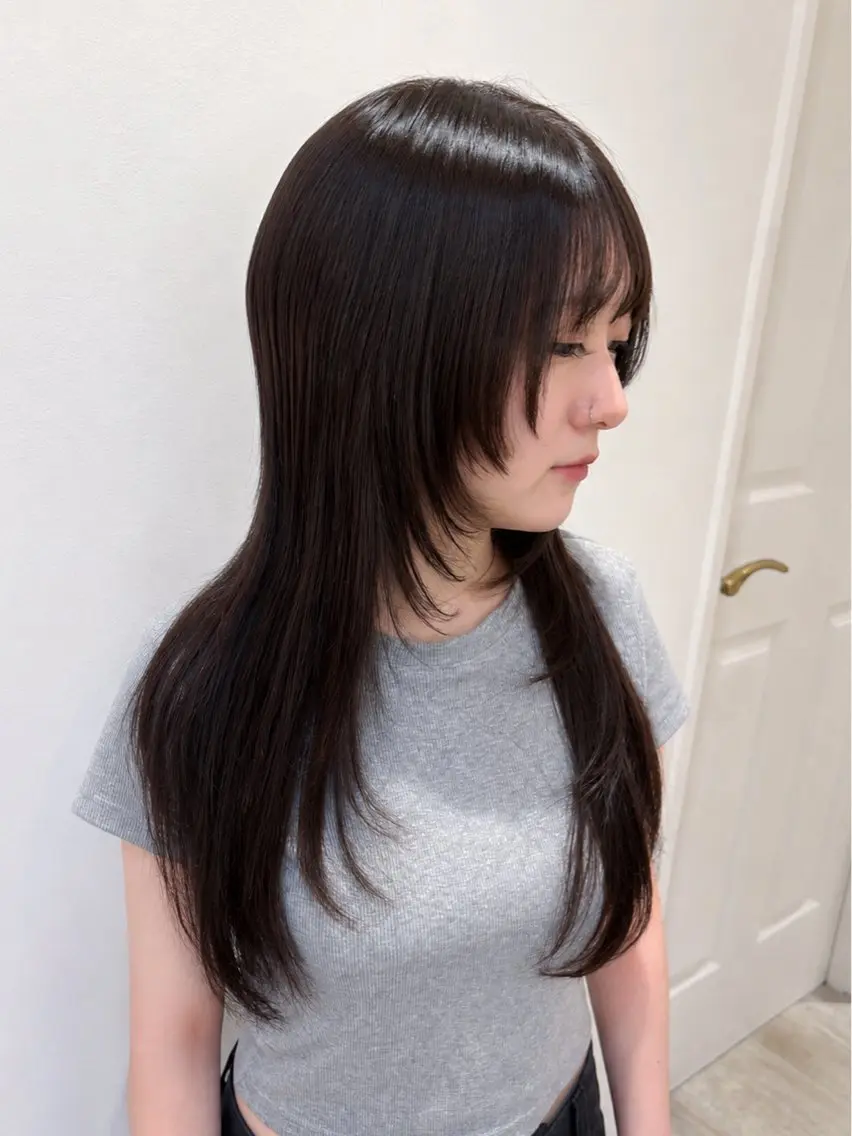 ロング カット ヘアカラー ウルフカット/ 縮毛矯正💙maiのヘアスタイル