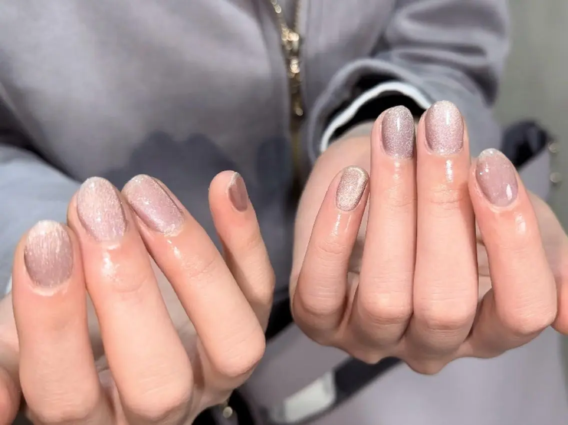 ネイル ハンドネイル ki🍒🍒 ki ツルツルネイルのネイルデザイン