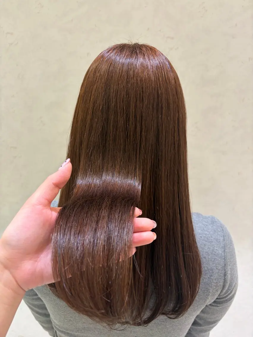 セミロング ヘアカラー ナチュラル／透明感 💎maoのヘアスタイル