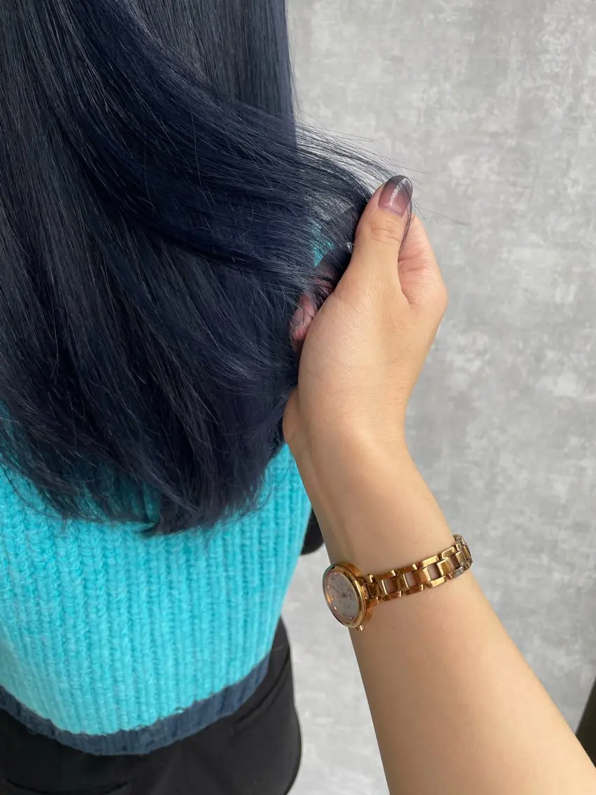 セミロング ヘアカラー トリートメント 【完全個室】髪質改善 暖色カラー/山崎唯奈のヘアスタイル