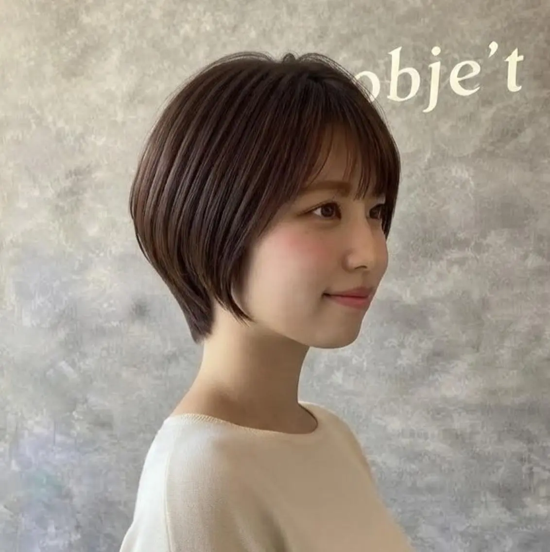 ショート ショートボブ 丸みショート ボブ ショートヘア obje't cielのヘアスタイル