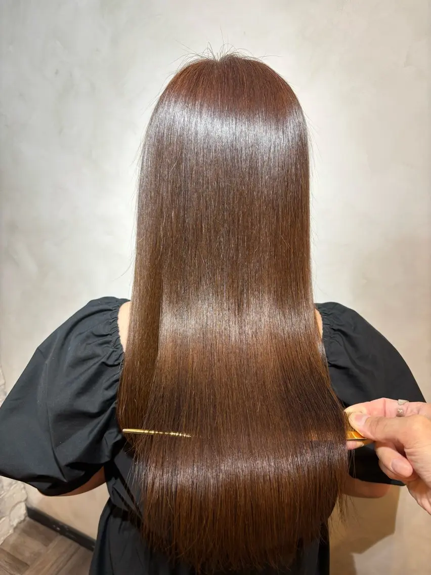 ロング カラー カット 縮毛矯正 トリートメント ヘッドスパ 美髪矯正 🌈髪質改善 山下のヘアスタイル
