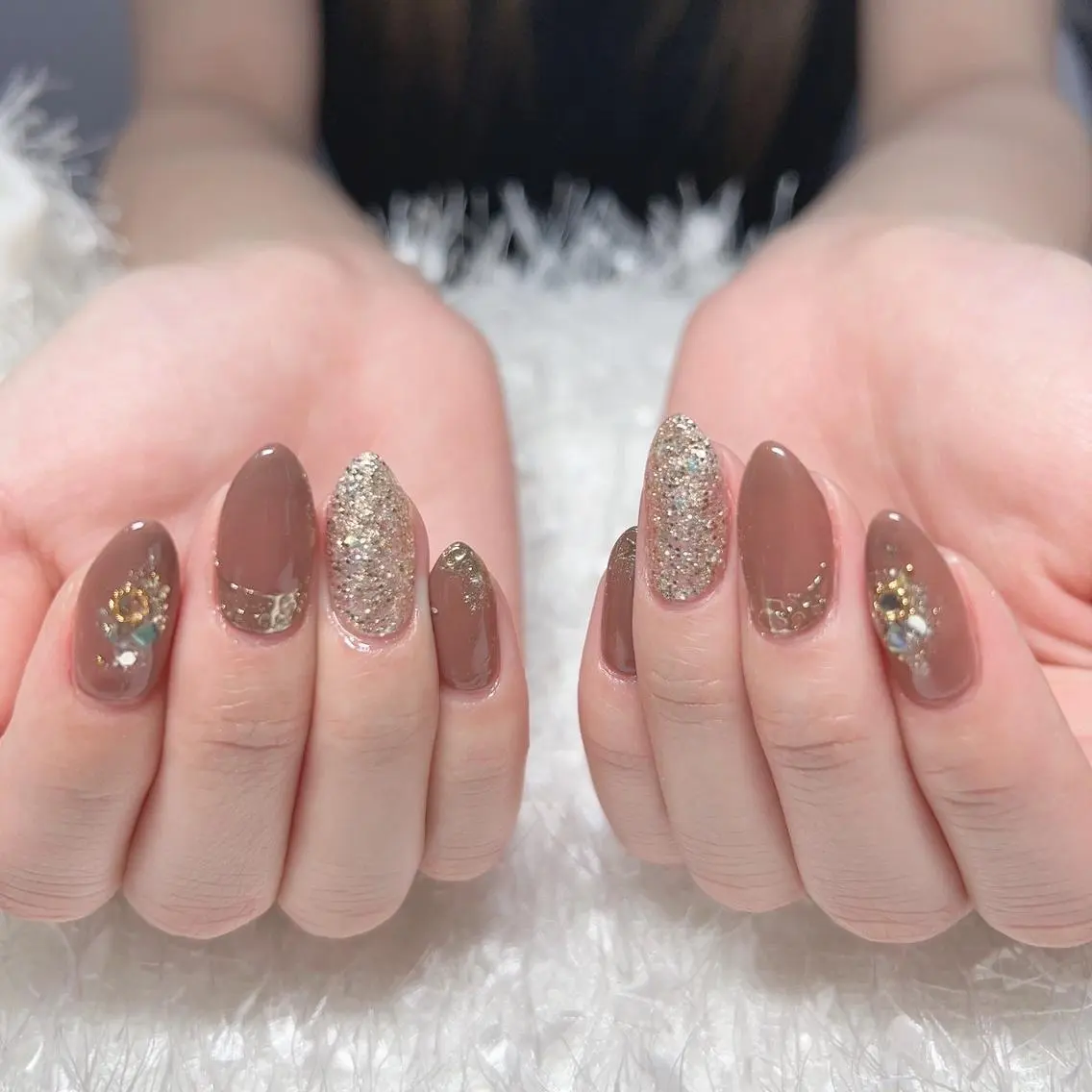 ネイル オーロラネイル 長さ出し ジェルネイル グラデーション 韓国ネイル ハンドネイル Nail&eye Belire 新宿のネイルデザイン