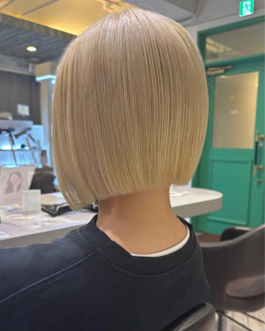 ショート 切りっぱなしボブ ボブ レイヤーカット 盛れるレイヤー/ 髪質改善/遠藤龍雅のヘアスタイル