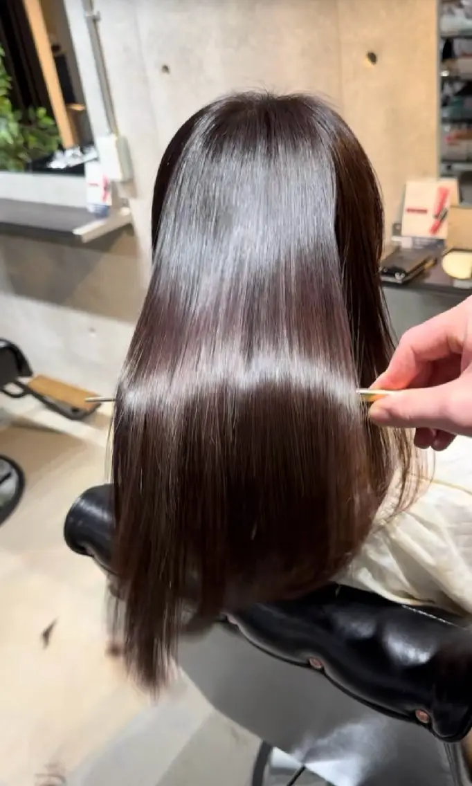 ロング ヘアカラー トリートメント Haru🫧髪質改善 ×美髪矯正🫧艶髪のヘアスタイル