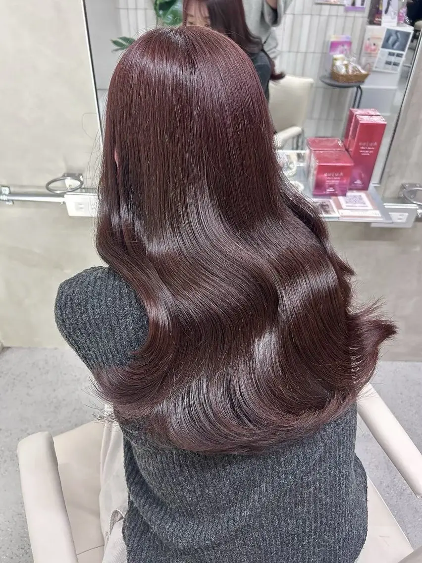 🍒イメチェン🍒暖色うる艶カラー+カット+トリートメント¥10000の写真