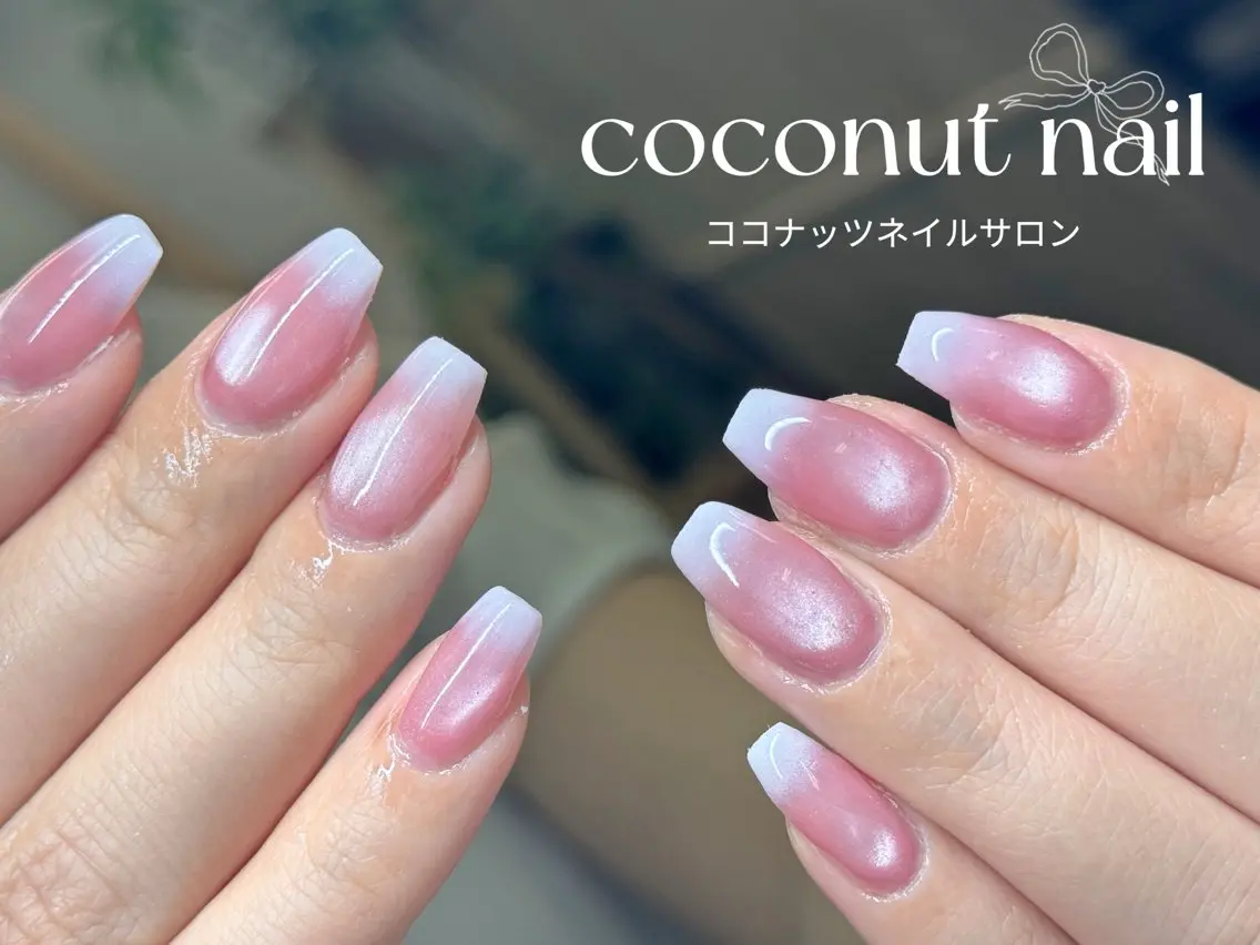 ネイル べっ甲ネイル フレンチネイル キラキラネイル マグネットネイル 大理石ネイル(マーブル) ハンドネイル 神田 ココナッツのネイルデザイン