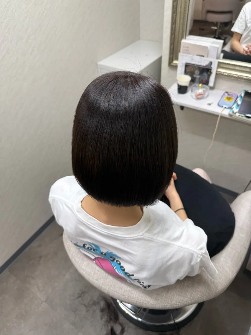 ショート ヘアカラー トリートメント ヘッドスパ 髪質改善/縮毛矯正 アンナ🍊のヘアスタイル