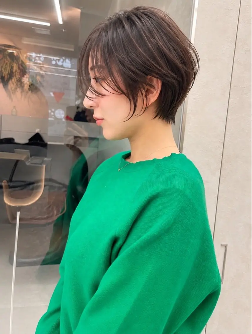 ショート カット ヘアカラー トリートメント 顔周り🇰🇷ロンド レイヤー✨カジワラのヘアスタイル