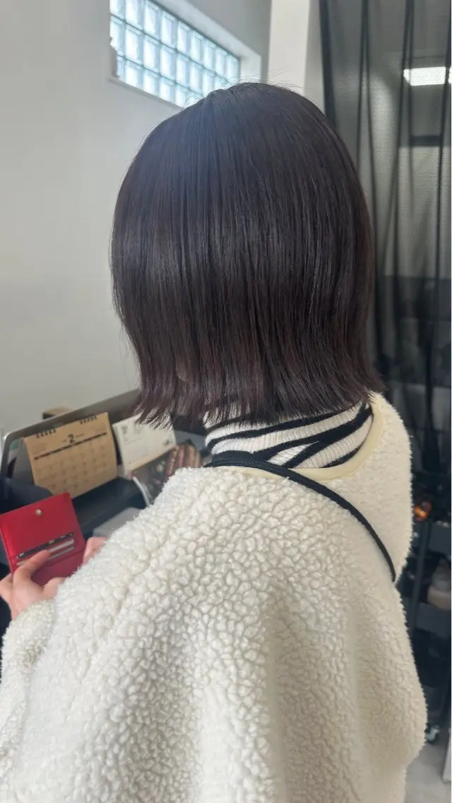 ショート カラー ヘアアレンジ ブラウンカラー 透明感カラー 黒阪 なみのヘアスタイル