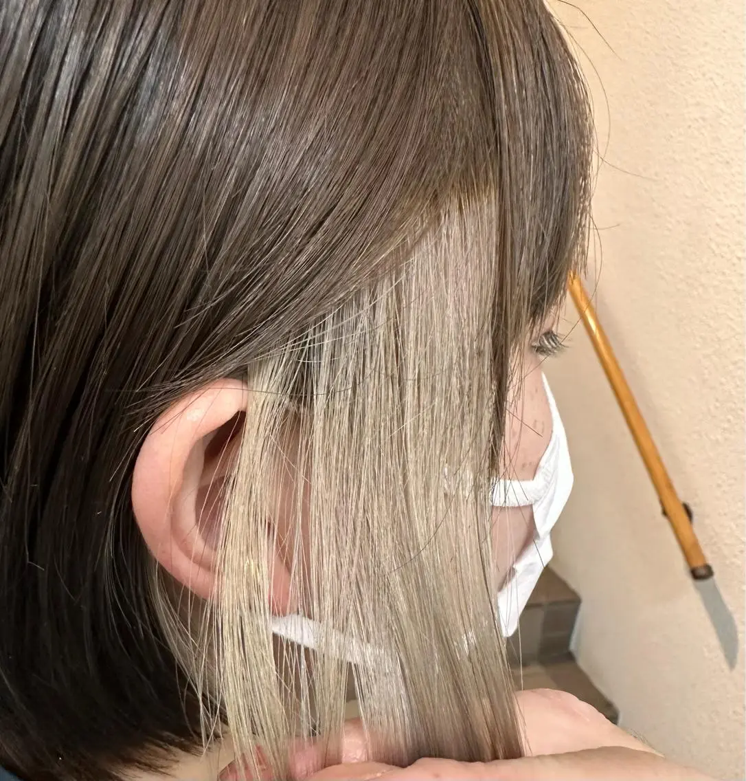 カラー ベージュカラー ブリーチ ケアブリーチ デザインカラー インナーカラー Brandnew 東生駒本店小川タスクのヘアスタイル