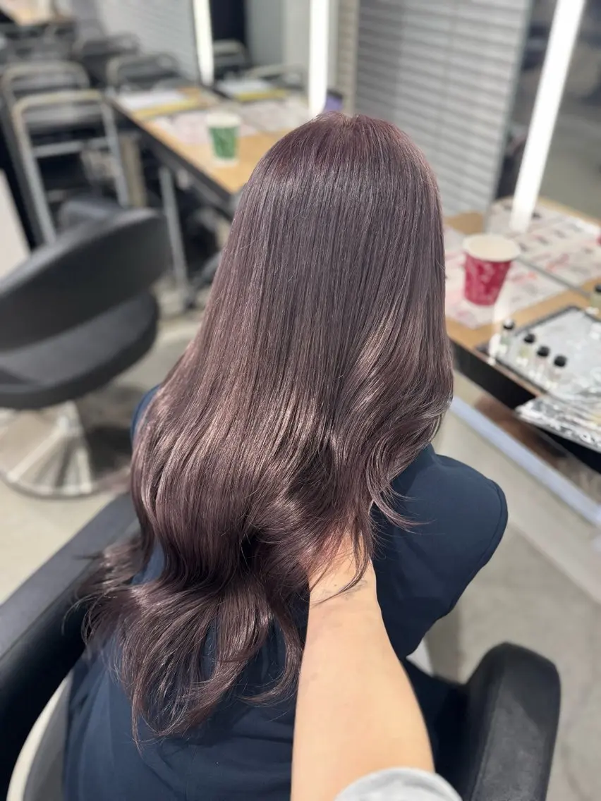 セミロング カラー ヘアアレンジ ヘアカラー トリートメント ヘッドスパ ヘアセット 🤍淡色ピンク&ラベ ンダーYUKI🤍のヘアスタイル